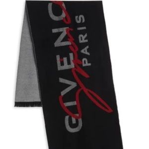 GIVENCHY Logo  Wool Blend Scarf